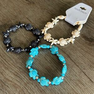 1/$13 2/$15: Rustic Sea Turtle and Starfish Bracelets
